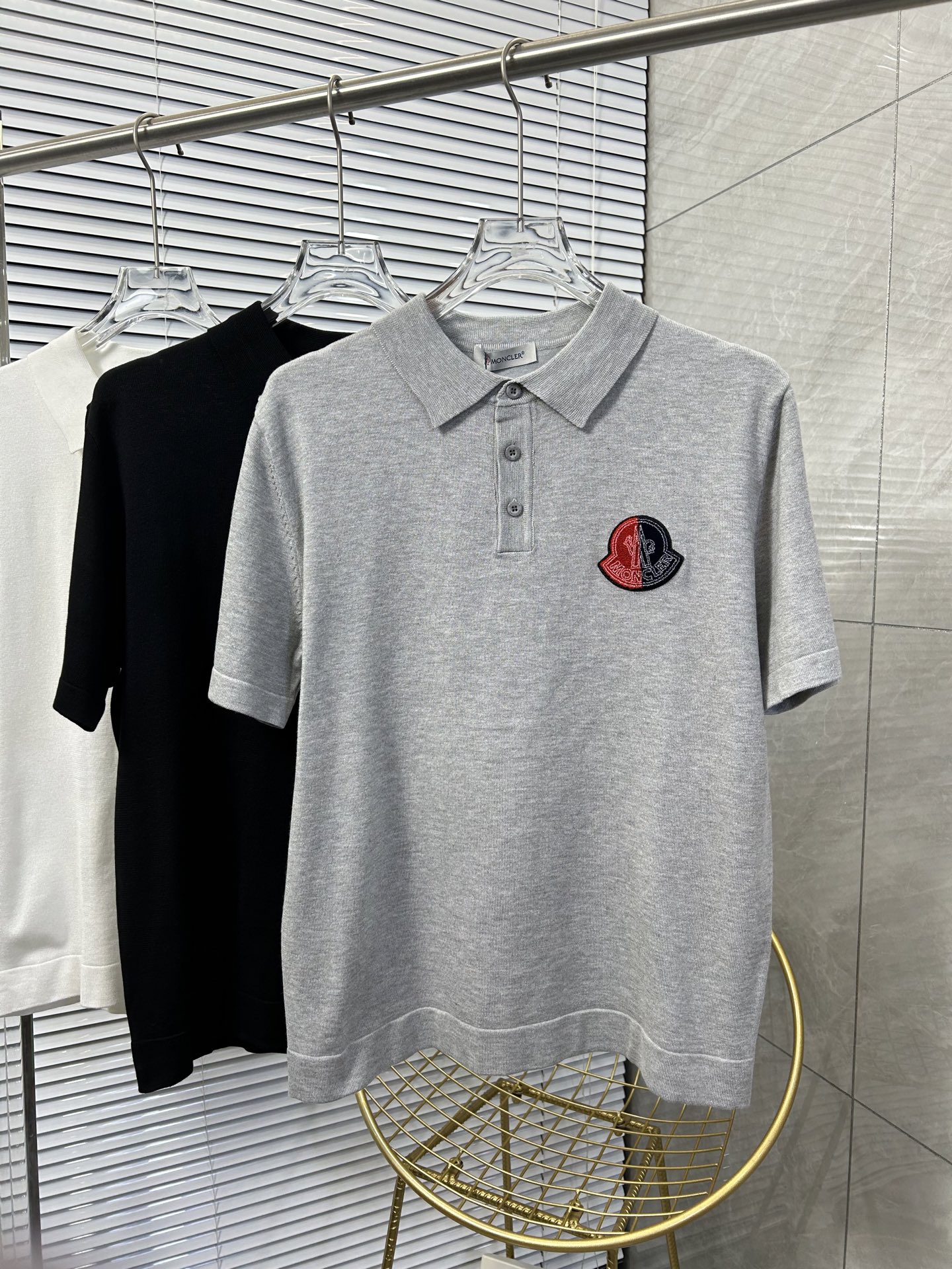 MON*CLER 蒙口  2025春夏新品针织翻领polo衫，进口纱线针织面...