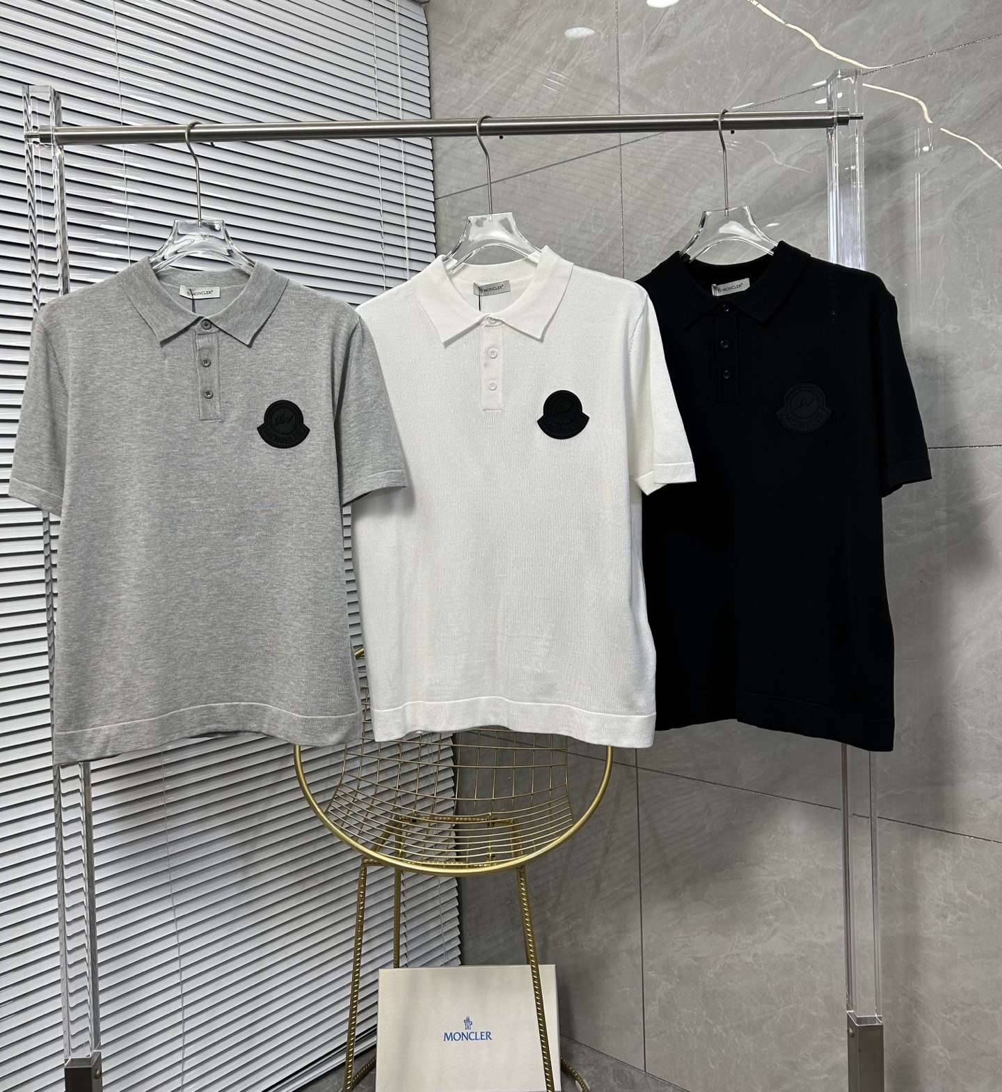 MON*CLER 蒙口  2025春夏新品针织翻领polo衫，进口纱线针织面...