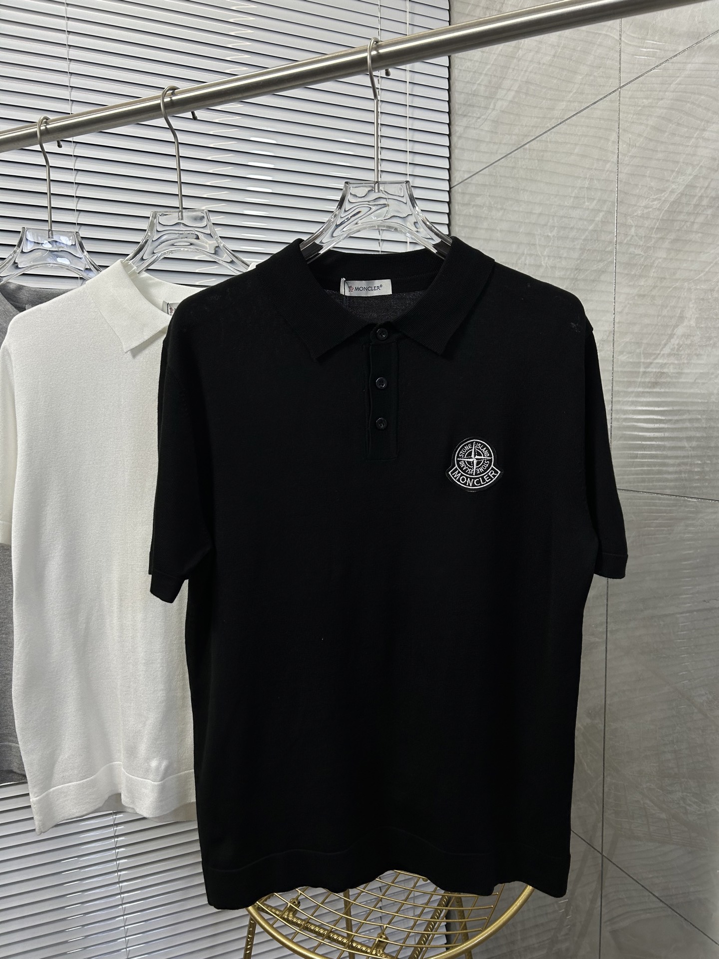 MON*CLER 蒙口  2025春夏新品针织翻领polo衫，进口纱线针织面...
