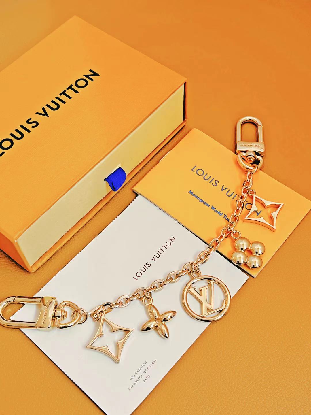 Leather keychain with metal accent - various color options.