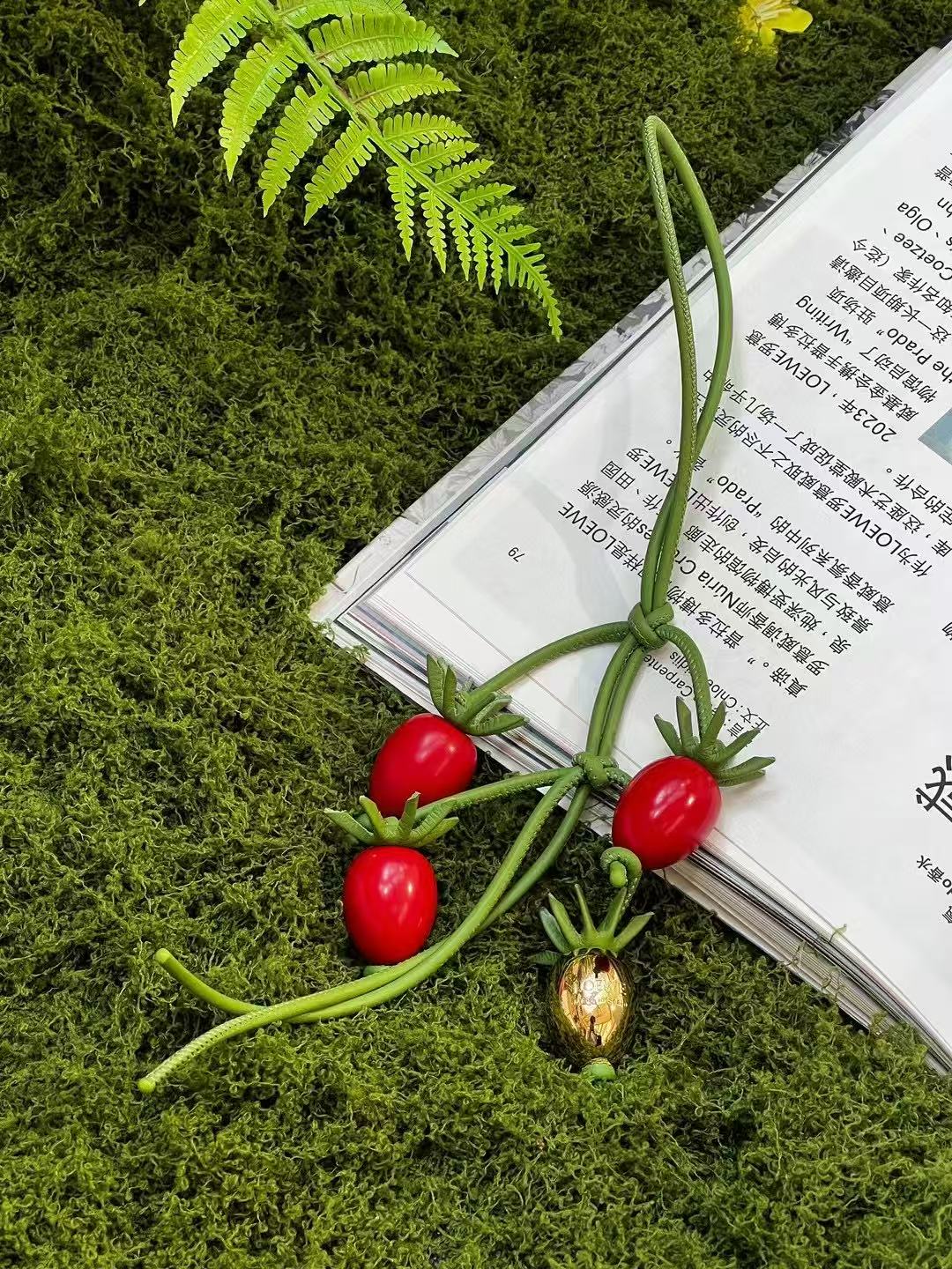 NO:687786,Loewe pendant - Loewe new summer small tomato, wish for persimmons to be made, persimmons to be fulfilled, single item jewelry     , loewe19860909罗意威挂饰 -罗意威 夏季新款小番茄 心想柿成,柿柿如意,单品首饰    ,accessory