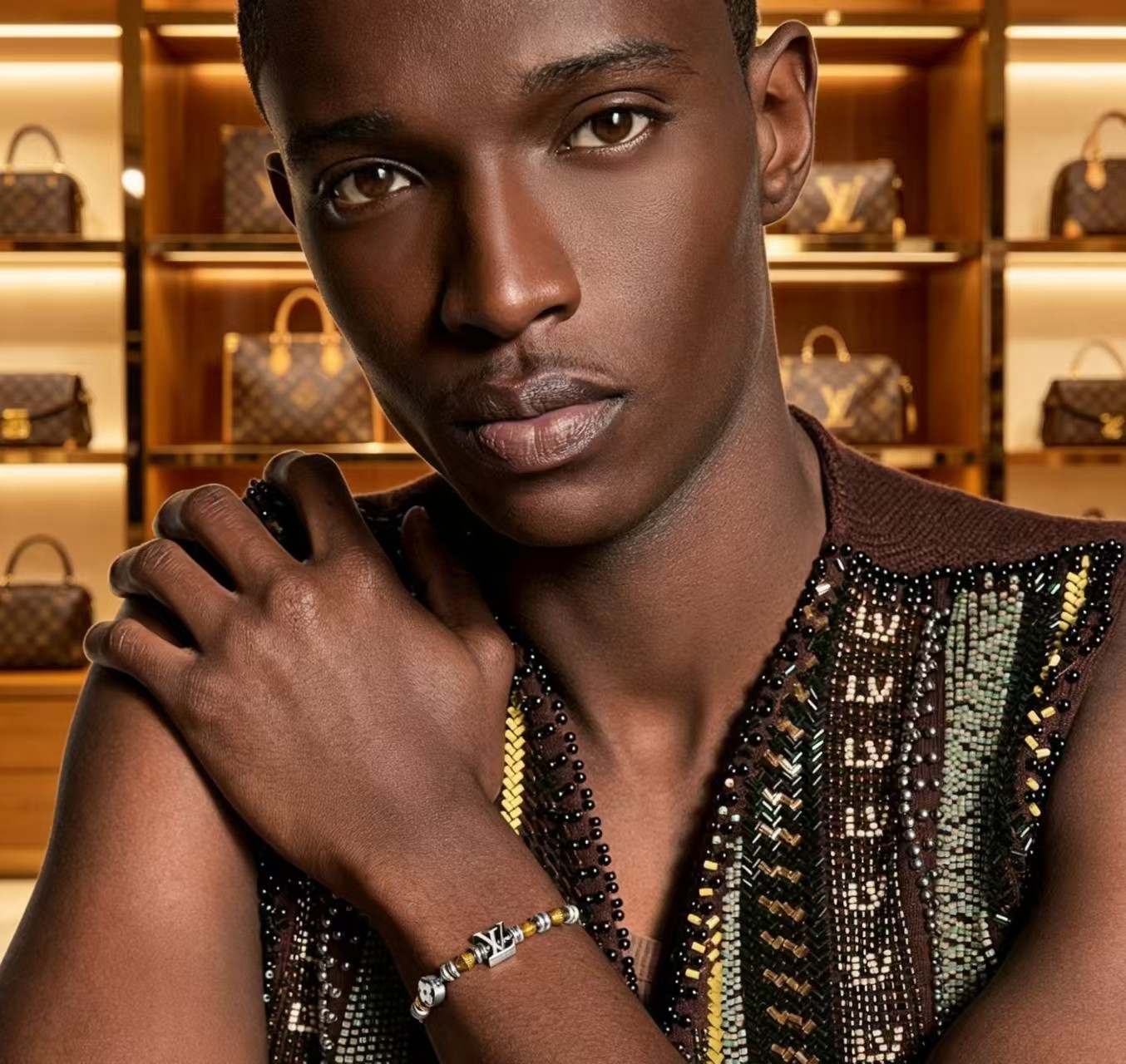 Louis Vuitton 1VEtemal Beads 手链选用莹泽金属打造 是对路易威登隽永元素的动人演绎