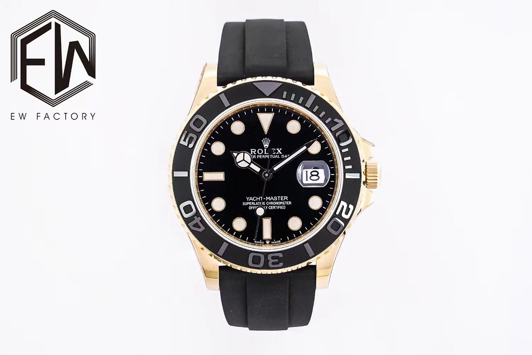 Rolex Yacht Master Relógio Preto Azul Denim