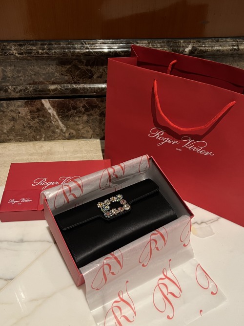 Roger Vivier Silk Satin Clutch With Crystal Buckle - Elegant Evening Bag 1 Roger Vivier Silk Satin Clutch With Crystal Buckle - Elegant Evening Bag