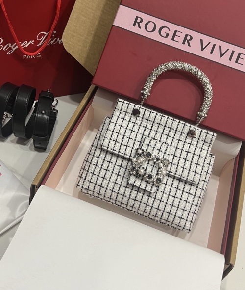Roger Vivier Classic Tartan Handbag with Diamond and Pearl Embellishments 1 Roger Vivier Classic Tartan Handbag with Diamond and Pearl Embellishments