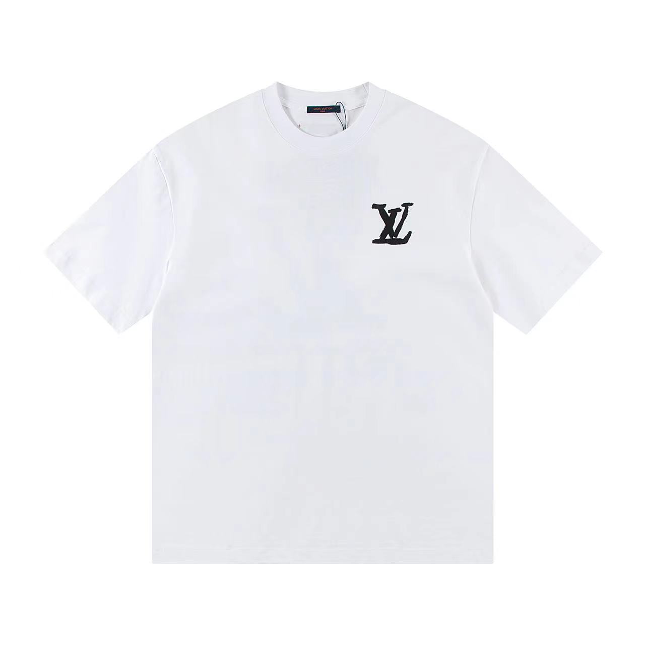 P63 Estilo: 2025 nueva camiseta de manga corta Louis Vuitton Material: Versión alta de algodón peinado de doble hilo de…