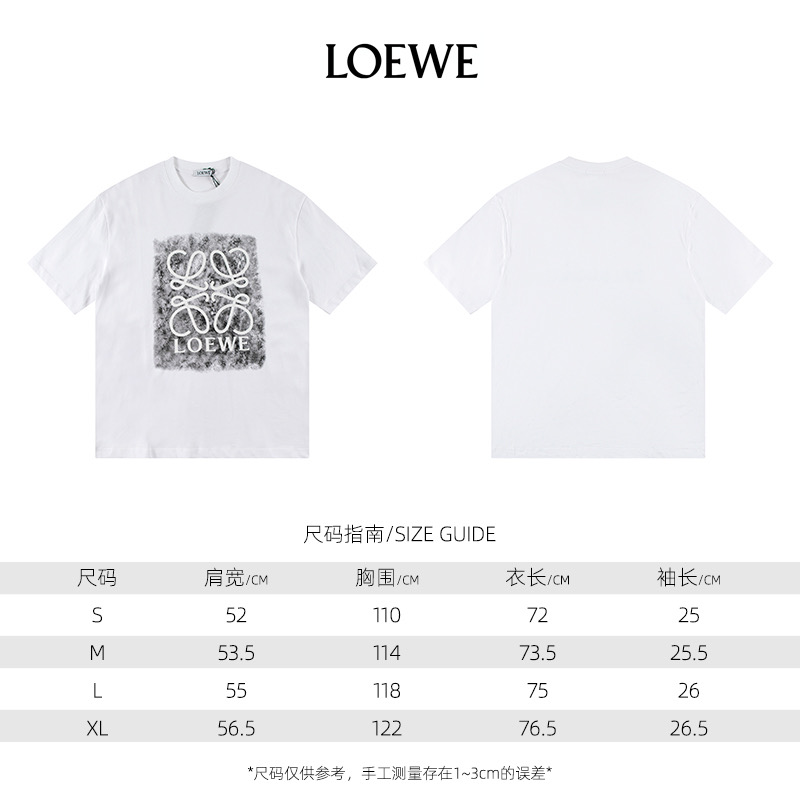 LOEWE罗意威2024新款水墨直喷短袖T恤