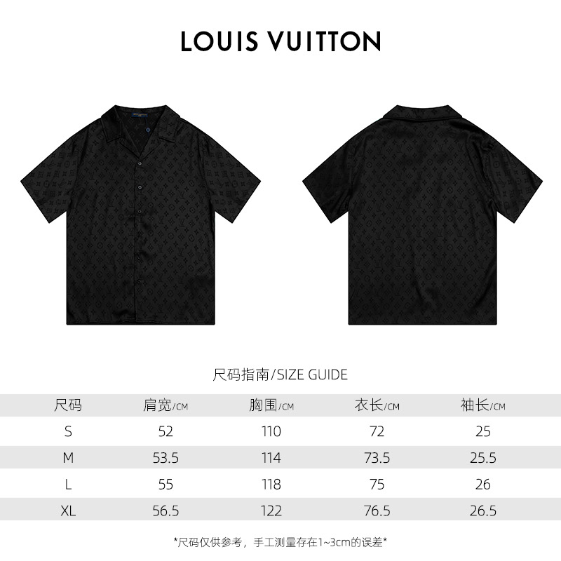 款式：2024新款louis短袖衬衫材质：高版本定制提花面料尺码： S～XL颜色：款号：T006