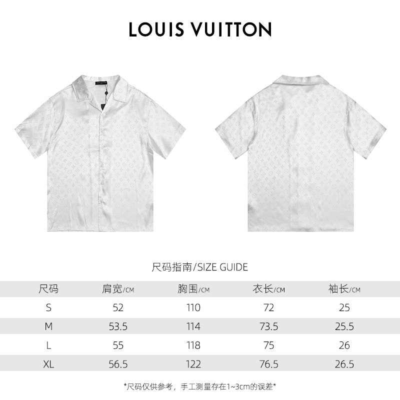 款式：2024新款louis短袖衬衫材质：高版本定制提花面料尺码： S～XL颜色：款号：T006