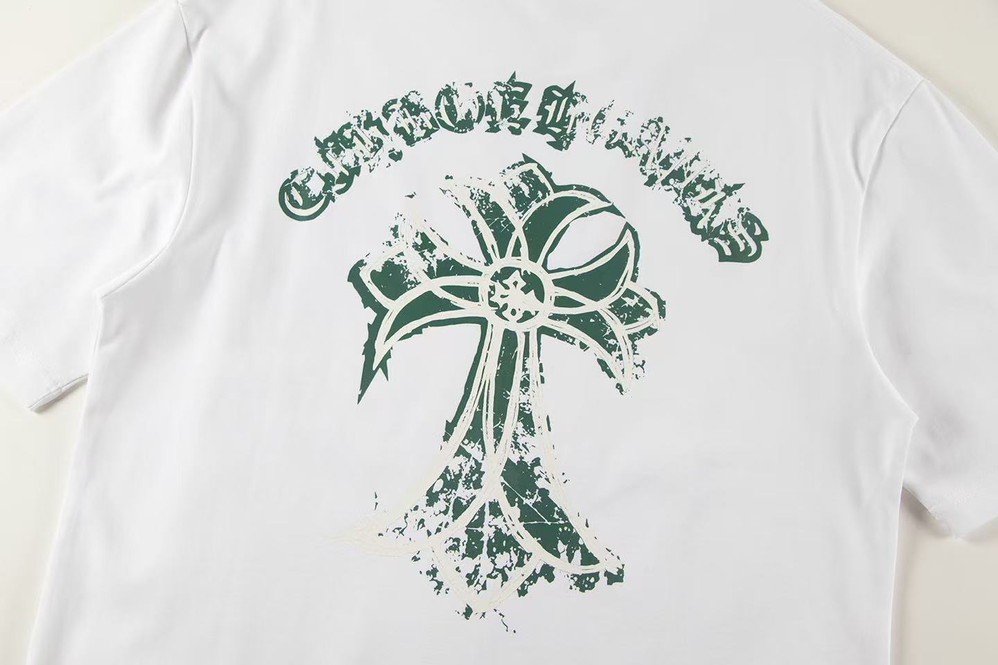 New 2025 Croker T-shirt with 320g veil short sleeve in White. - 图片 5