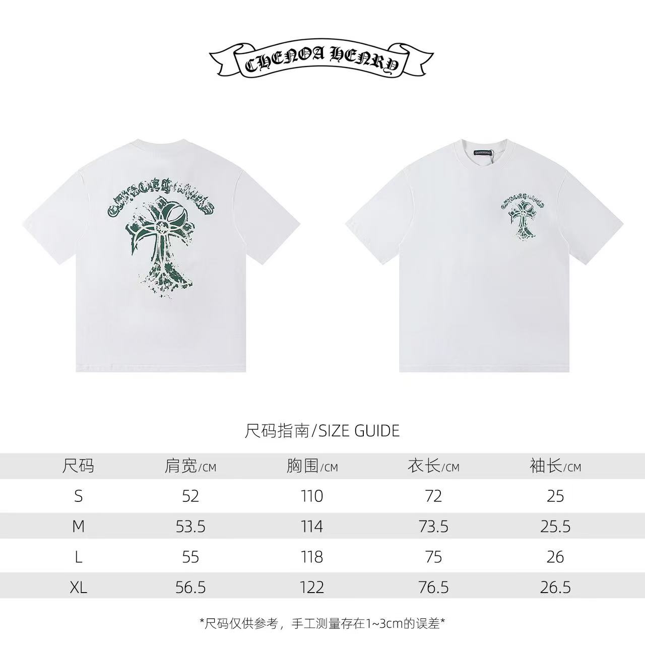 New 2025 Croker T-shirt with 320g veil short sleeve in White. - 图片 9