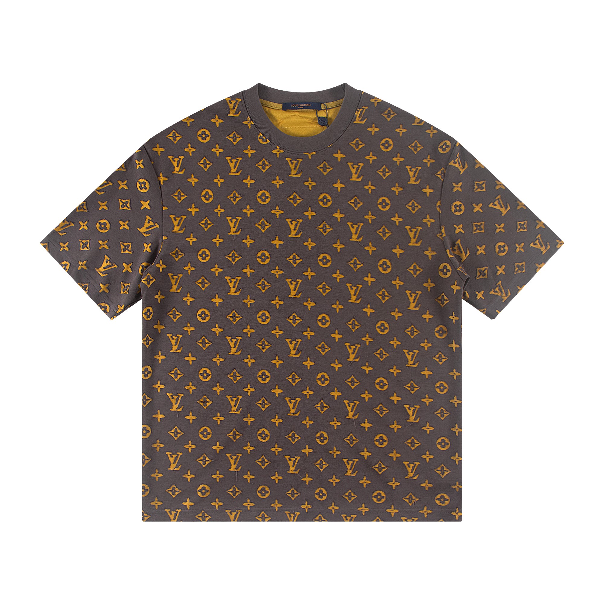 P75 Estilo: 2026 nueva camiseta de manga corta quemada con el logo completo de Louis Vuitton Material: Versión alta de …