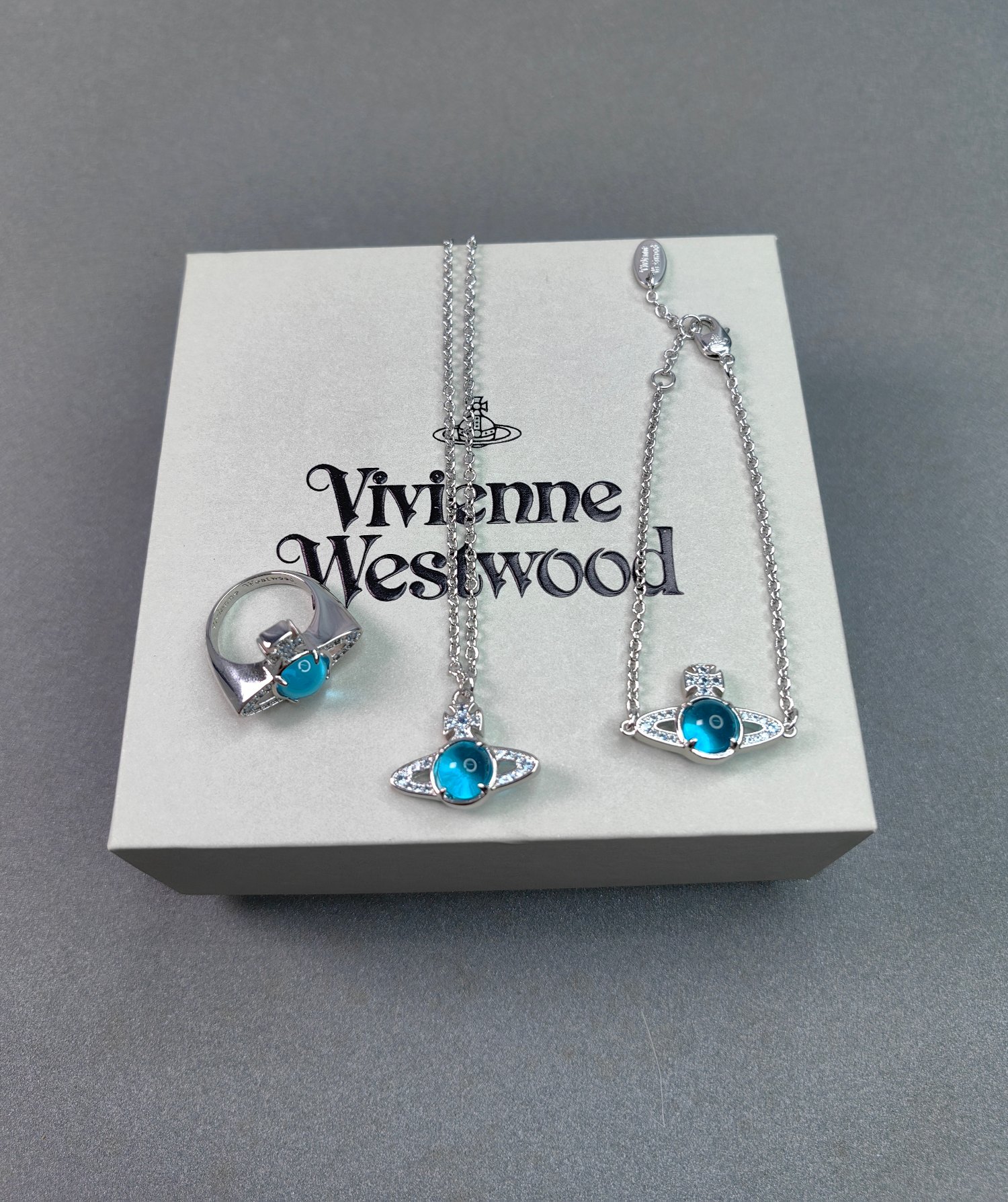 NO:103393,Necklace Queen Mother Turning Pearl Lan Colored White Gold Set, Queen Mother Necklace Queen Mother Bracelet, Necklace, Bracelet19860909项链 西太后转动珠兰色系一白金色套装,西太后项链西太后手链,necklace,bracelet,Jewelry