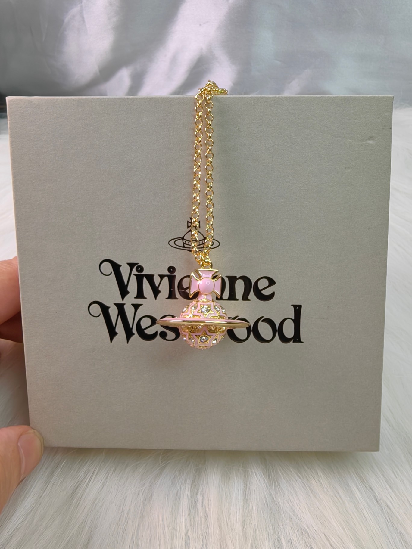 NO:103197,Queen Mother's Pink Three-dimensional Planet Flash Diamond Necklace, Queen Mother's Necklace, Necklace19860909西太后粉色立体星球闪钻项链,西太后项链,necklace,Jewelry