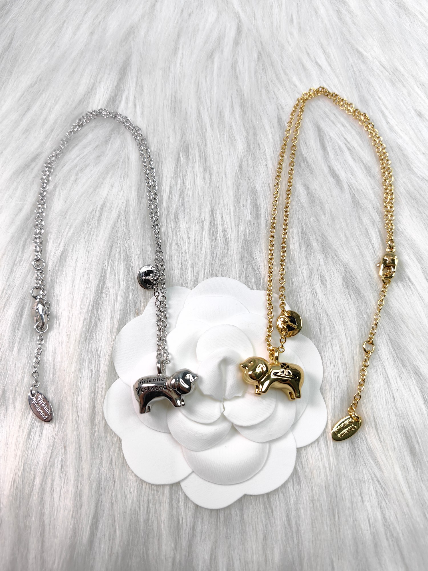 NO:103272,Queen Mother's pig necklace one platinum gold two colors, Queen Mother's necklace, necklace, gold19860909西太后小猪项链一白金黄金二个色,西太后项链,necklace,gold,Jewelry