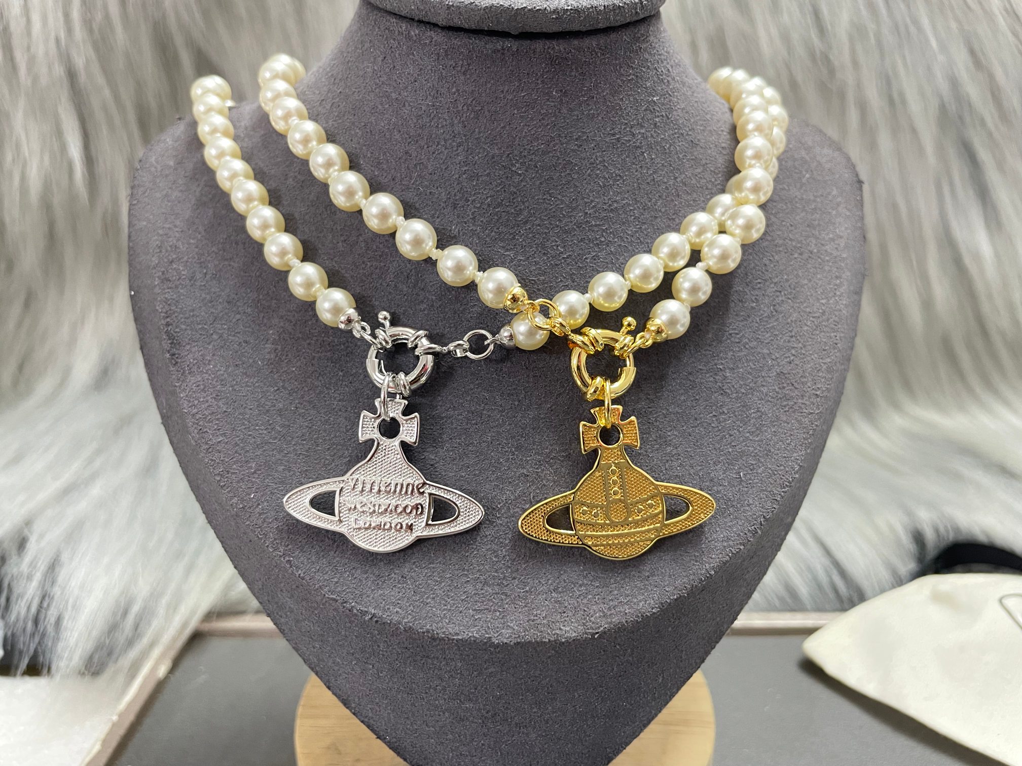 NO:103141,Queen Mother Citizen Great Saturn Tag Pearl Necklace, Queen Mother Citizen Necklace, Necklace19860909西太后大土星吊牌珍珠项链,西太后项链,necklace,Jewelry