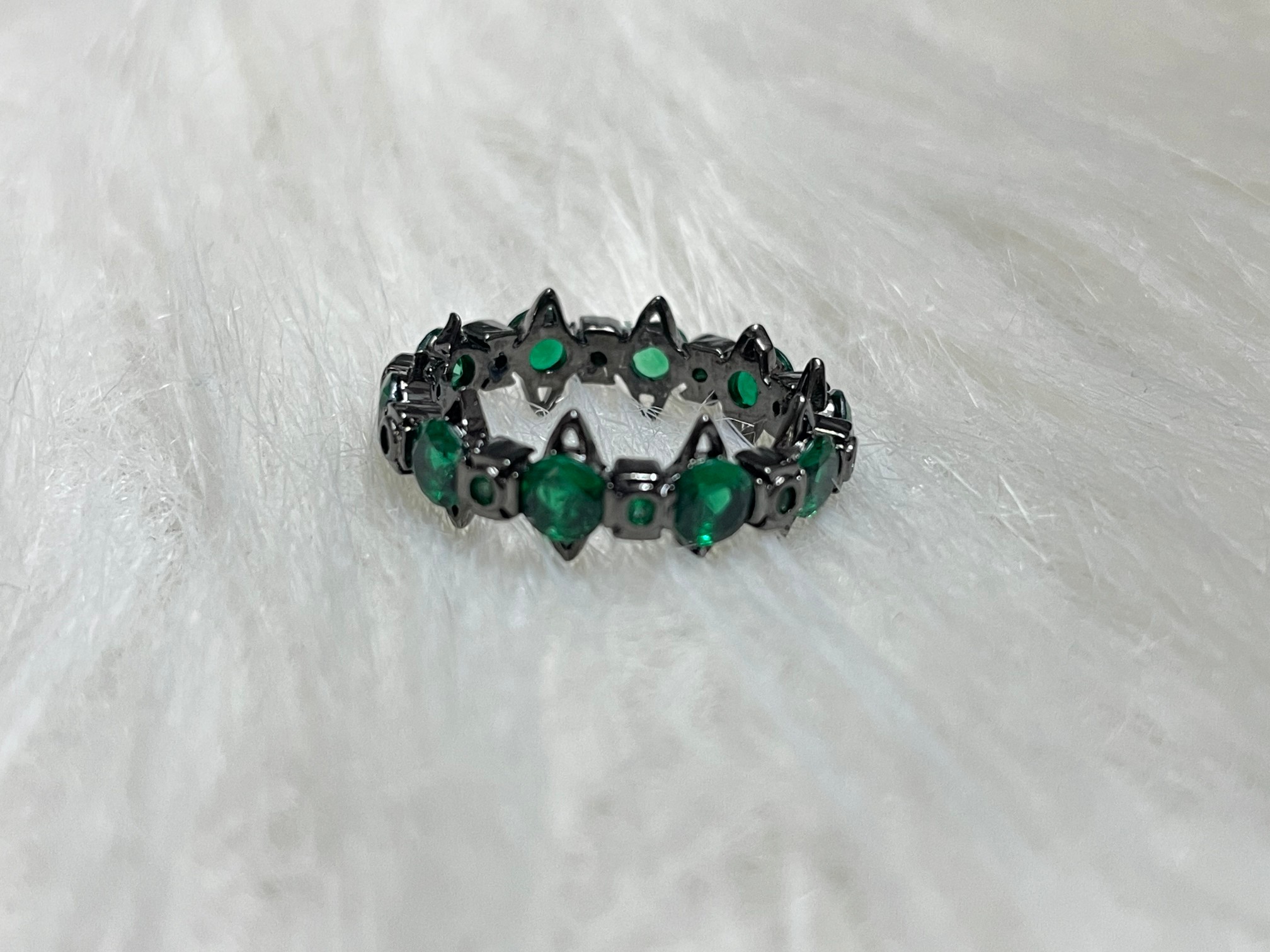 NO:103113,Queen Mother of the Cities Saturn Green Diamond Ring One Black and Gold, Size 678, Queen Mother of the Cities Ring, ring19860909西太后多土星绿钻戒指一黑金色,尺寸678,西太后戒指,ring,Jewelry