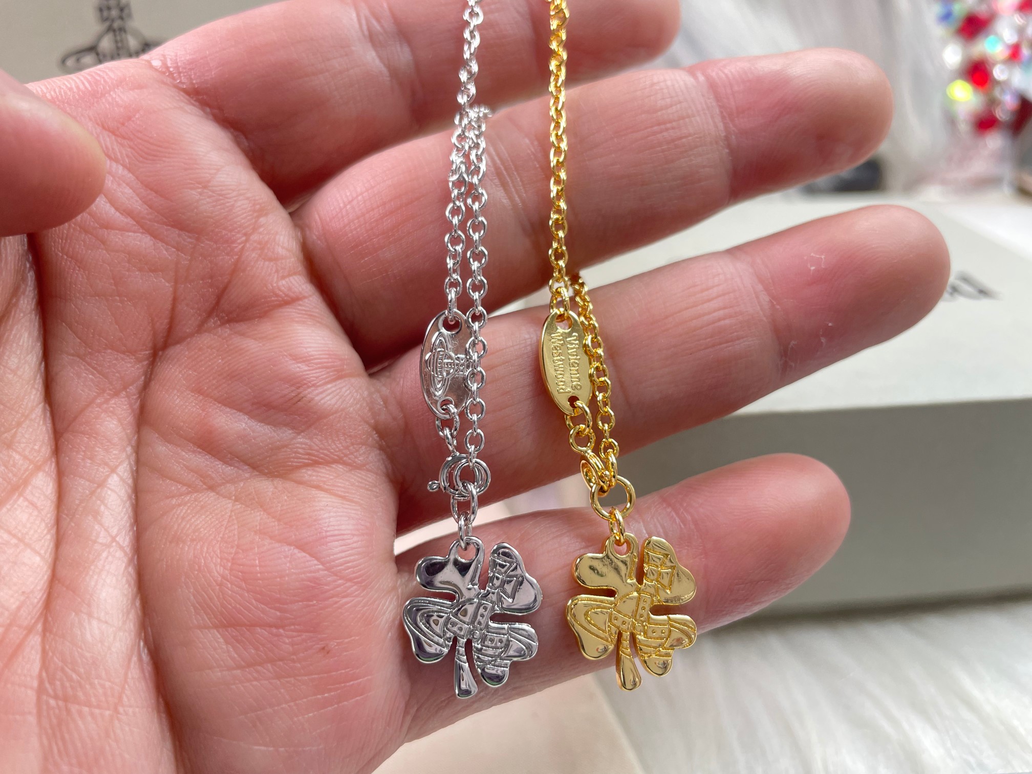 NO:103107,Queen Mother Claus four-leaf clover bracelet, Queen Mother Claus necklace, necklace, bracelet19860909西太后四叶草手链,西太后项链,necklace,bracelet,Jewelry