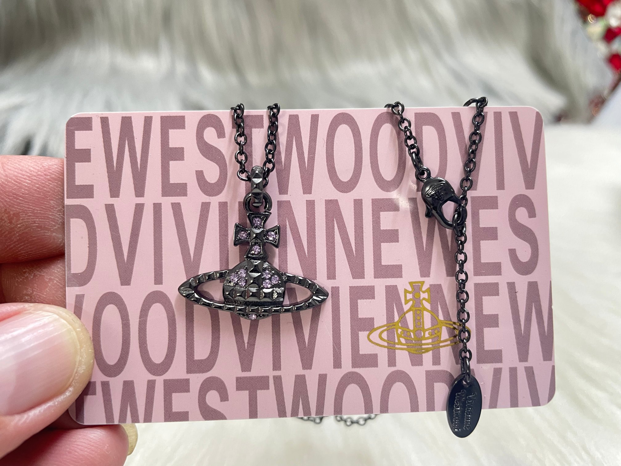 NO:102937,Queen Mother Citizen rivet purple diamond necklace earrings black and gold, Queen Mother Citizen earrings, necklace19860909西太后铆钉紫钻项链耳钉一黑金色,西太后耳钉,necklace,Jewelry