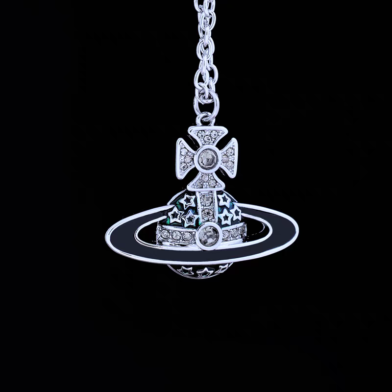 NO:103089,Queen Mother of the Cities Vivian Necklace ROXANN Baked Black Paint Five-pointed Star, Queen Mother of the Cities Necklace, Necklace19860909西太后薇薇安项链ROXANN烤黑漆五角星,西太后项链,necklace,Jewelry