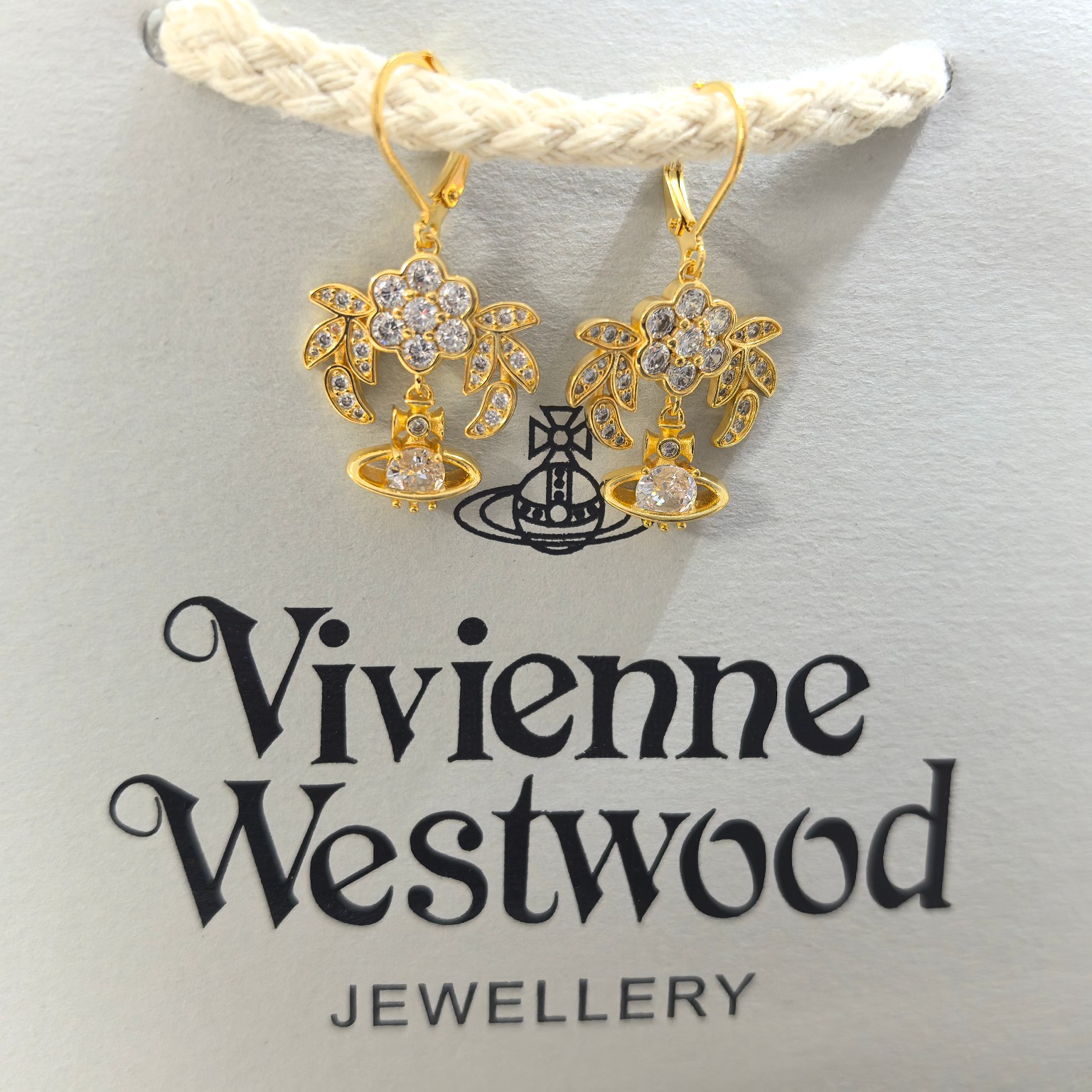 Vivienne Westwood 西太后新款AMMA麦穗锆石土星耳环薇薇安
