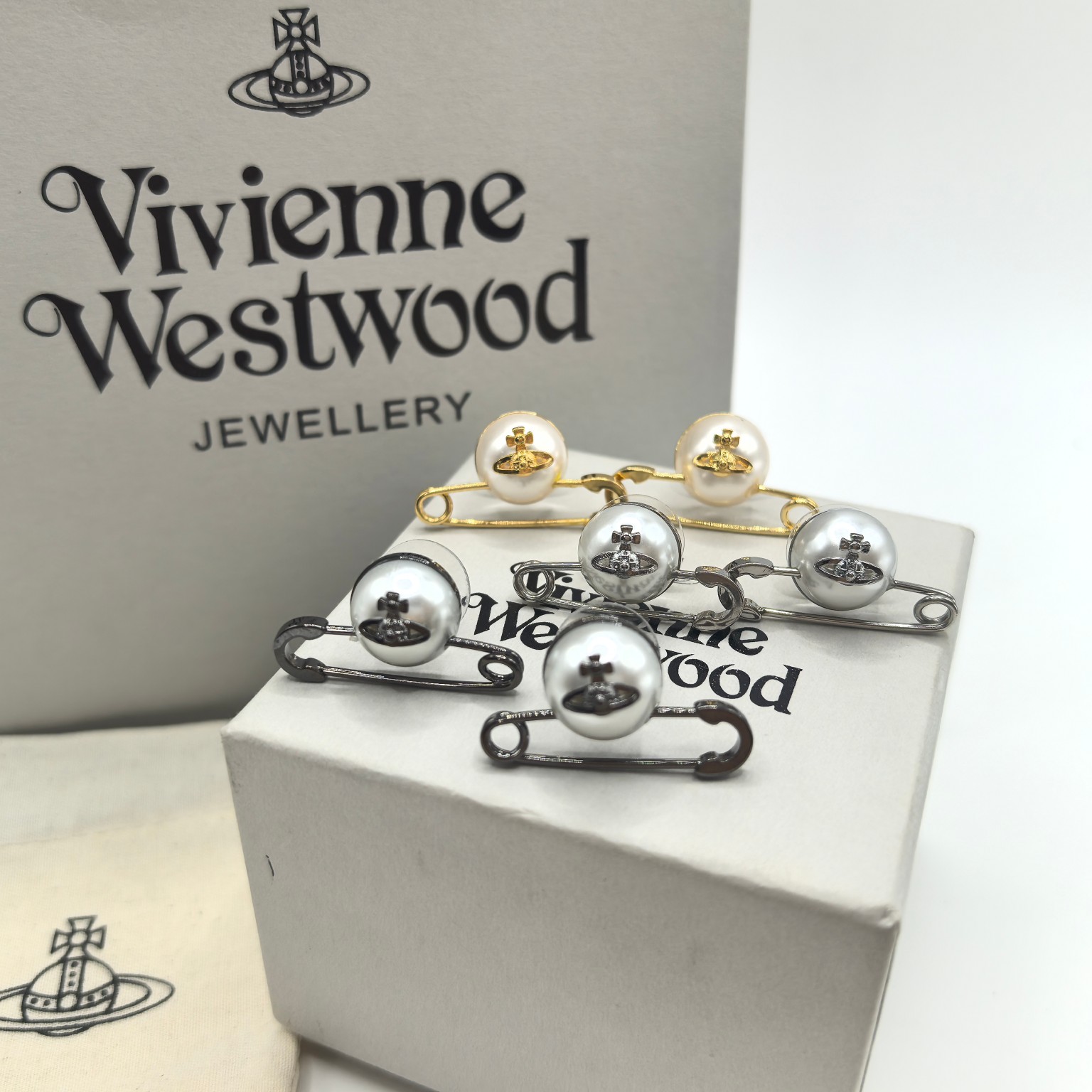 NO:102936,Wei Xue same style pin pearl earrings for women with niche design in autumn and winter light luxury high-end earrings, Queen Mother's earrings19860909韦雪同款别针珍珠耳钉女小众设计秋冬季轻奢高级感耳饰,西太后耳钉,Jewelry