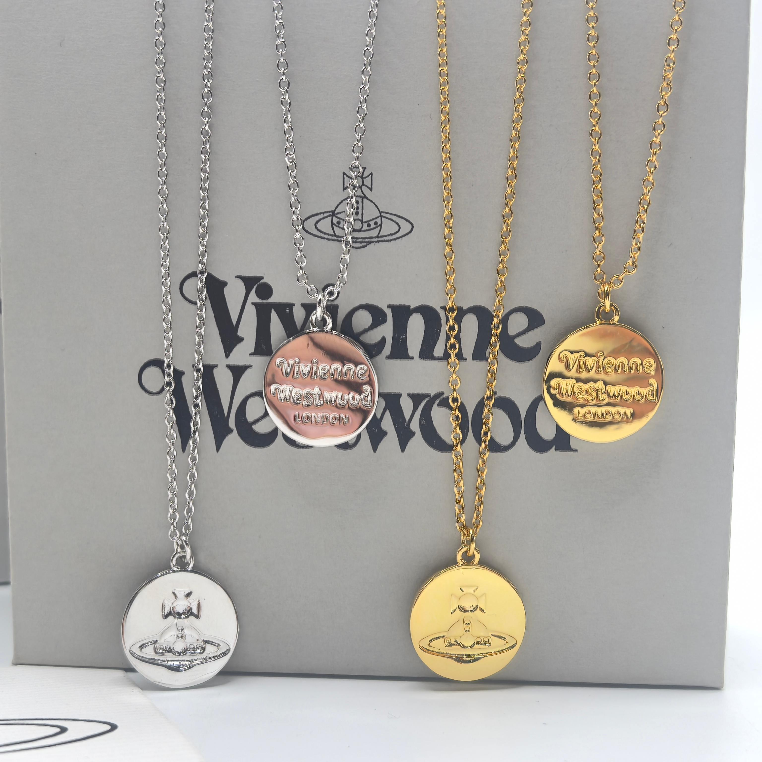 NO:102725,Vivienne Westqueen Queen's Queen's Fire Lacquer Concave Saturn Round Brand Necklace Simple Ins, Queen's Queen's Necklace, Necklace19860909Vivienne Westqueen西太后火漆凹面土星圆牌项链 简约ins,西太后项链,necklace,Jewelry