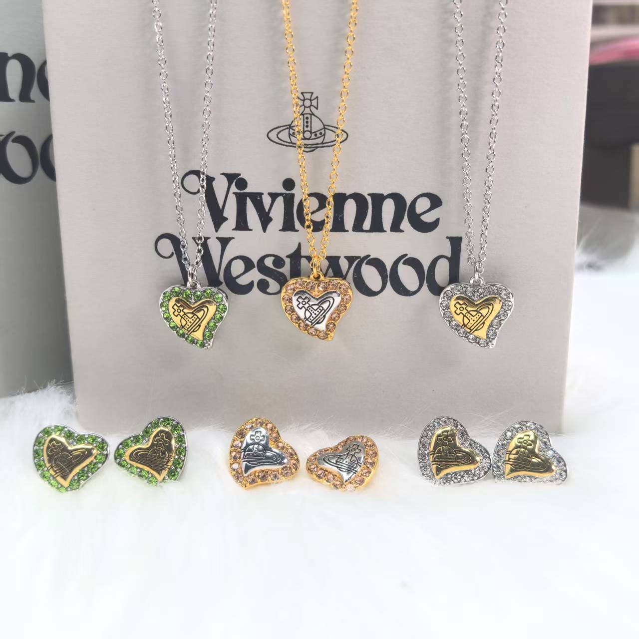 NO:104570,Queen Mother of the Cities love diamond necklace earrings, Queen Mother of the Cities necklace earrings, Queen Mother of the Cities necklace earrings, necklace19860909西太后爱心镶钻项链耳钉,西太后项链西太后耳钉,necklace,Jewelry