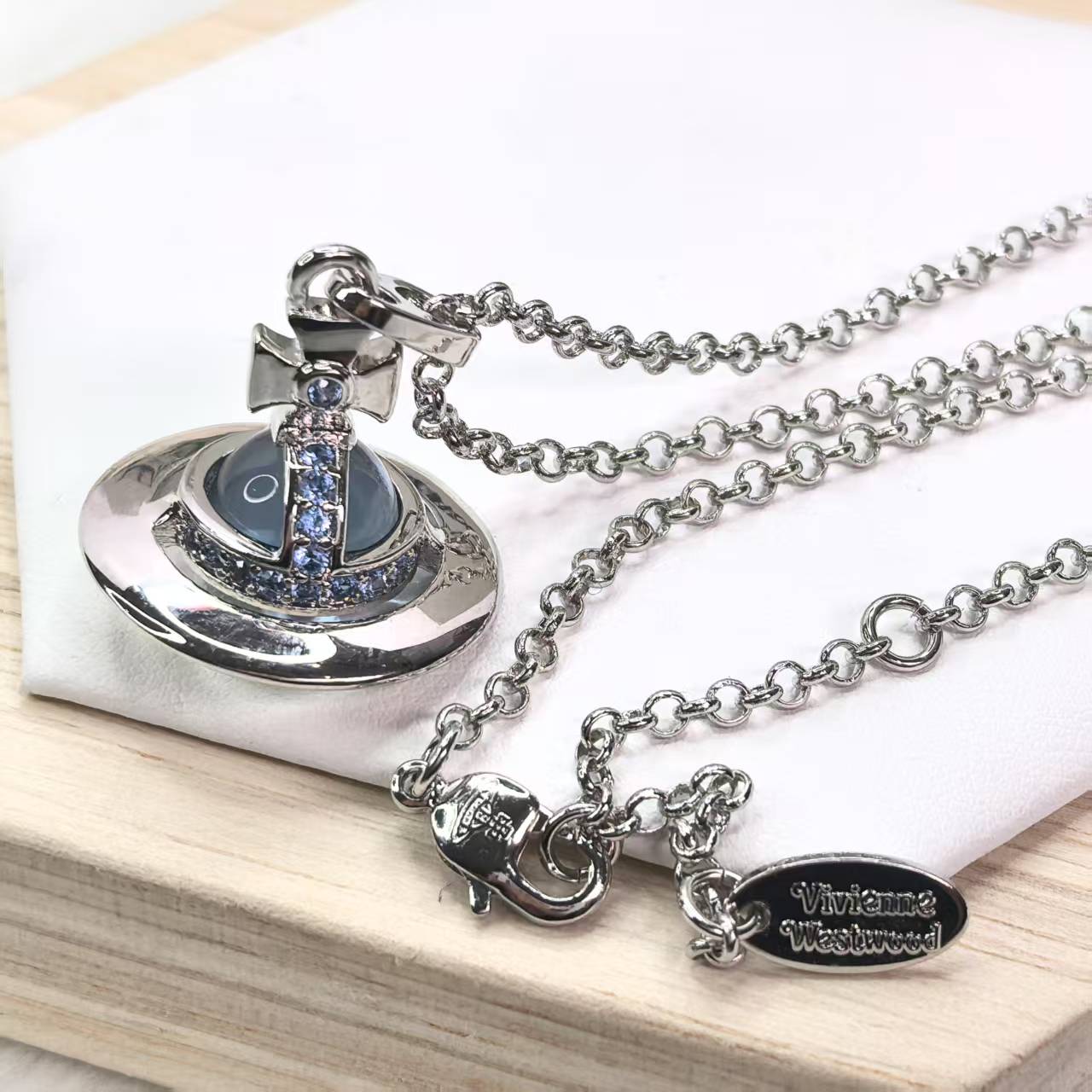 NO:104575,Queen Mother Cowboy Lan Medium Three-dimensional Saturn Necklace, Queen Mother Cowboy Necklace, Necklace19860909西太后牛仔兰中号立体土星项链,西太后项链,necklace,Jewelry