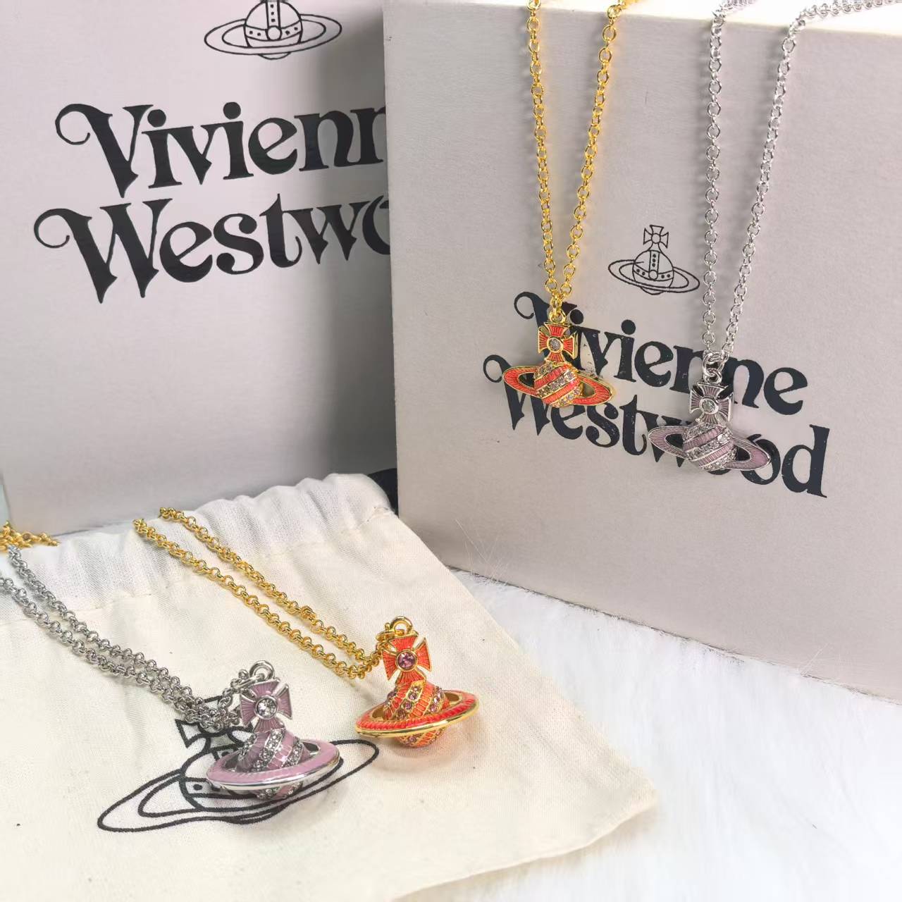 NO:541658,Xitai Jun 25 new pink orange Saturn necklace pendant for women with fashionable exquisite three-dimensional planes, Xitai Necklace, necklace19860909西太家后25新粉色橙色土星项链吊坠女时髦精致立体平面都有,西太后项链,necklace,Jewelry