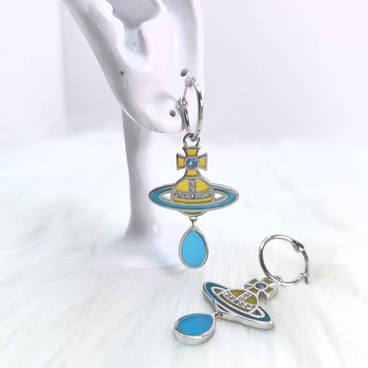 NO:359980,Concetta glazed colored earrings, Empress Dowager's earrings, earrings19860909西太后Concetta琉璃彩耳环,西太后耳钉,earrings,Jewelry