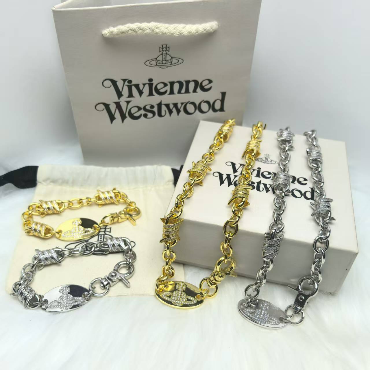 NO:360965,Necklace bracelet Queen Mother VERENA Thorn Chain Necklace Choker Bracelet Queen Mother Necklace Queen Mother Bracelet Necklace Bracelet19860909项链手链 西太后VERENA荆棘链项链choker手链,西太后项链西太后手链,necklace,bracelet,Jewelry