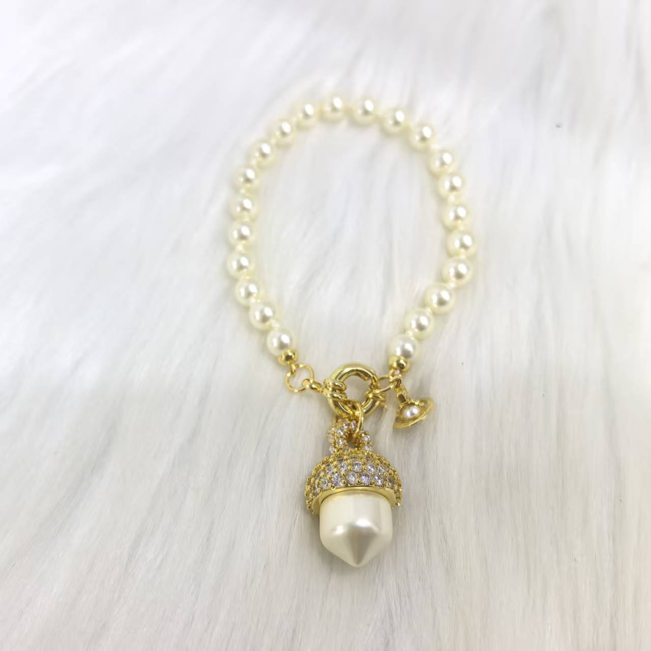 NO:703220,Queen Mother of the West Saturn Pinecone Pearl Bracelet, Queen Mother of the West bracelet, bracelet19860909西太后土星松果珍珠手链,西太后手链,bracelet,Jewelry