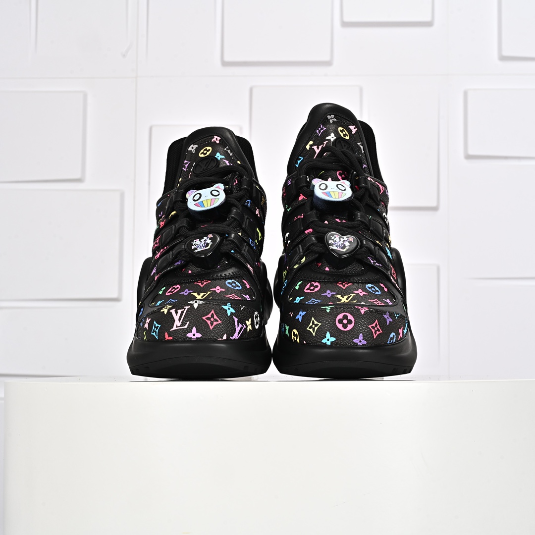 A5 ns炸款米兰走秀风，高奢品牌-路易威登Louis Vuitton Archlight Sneakers LV真皮拼色减震网面运动弓型舞蹈复古老爹运动鞋
