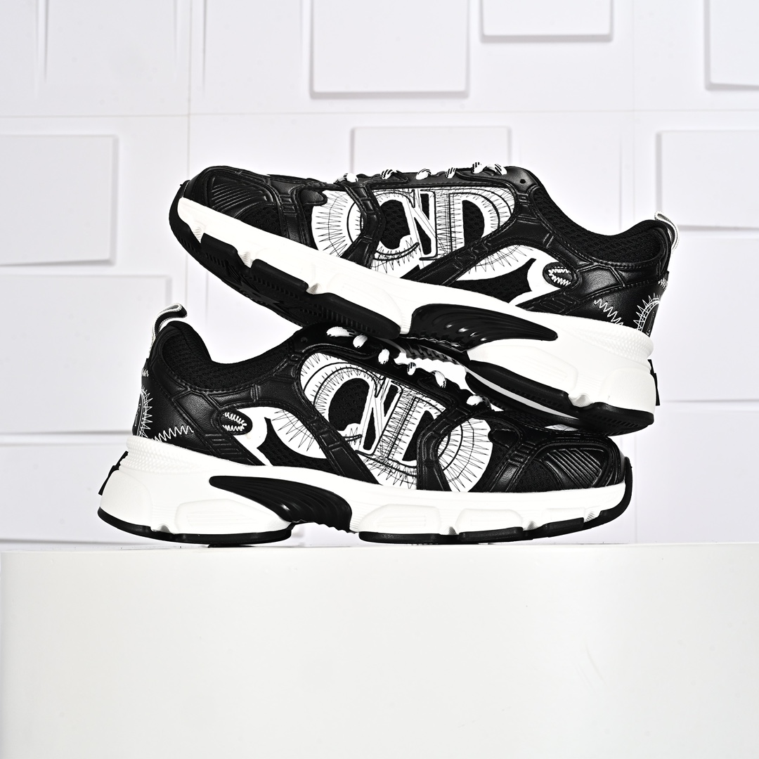 420 迪奥/Dior Chrono Low Sneaker 什洛诺系列低帮经典增高老爹风系带复古休闲运动慢跑鞋 KCK414TRL_S49G