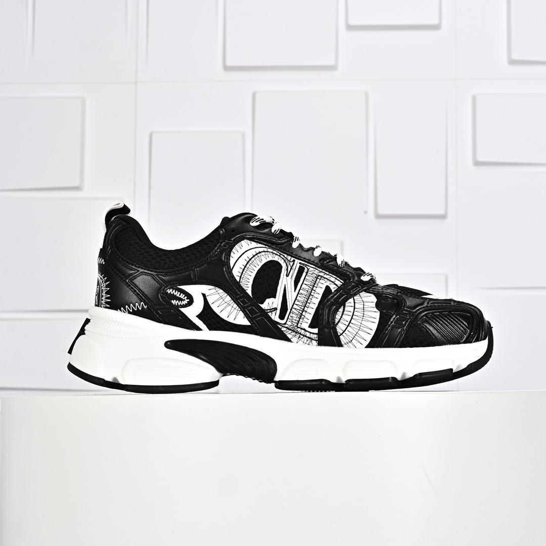 420 迪奥/Dior Chrono Low Sneaker 什洛诺系列低帮经典增高老爹风系带复古休闲运动慢跑鞋 KCK414TRL_S49G