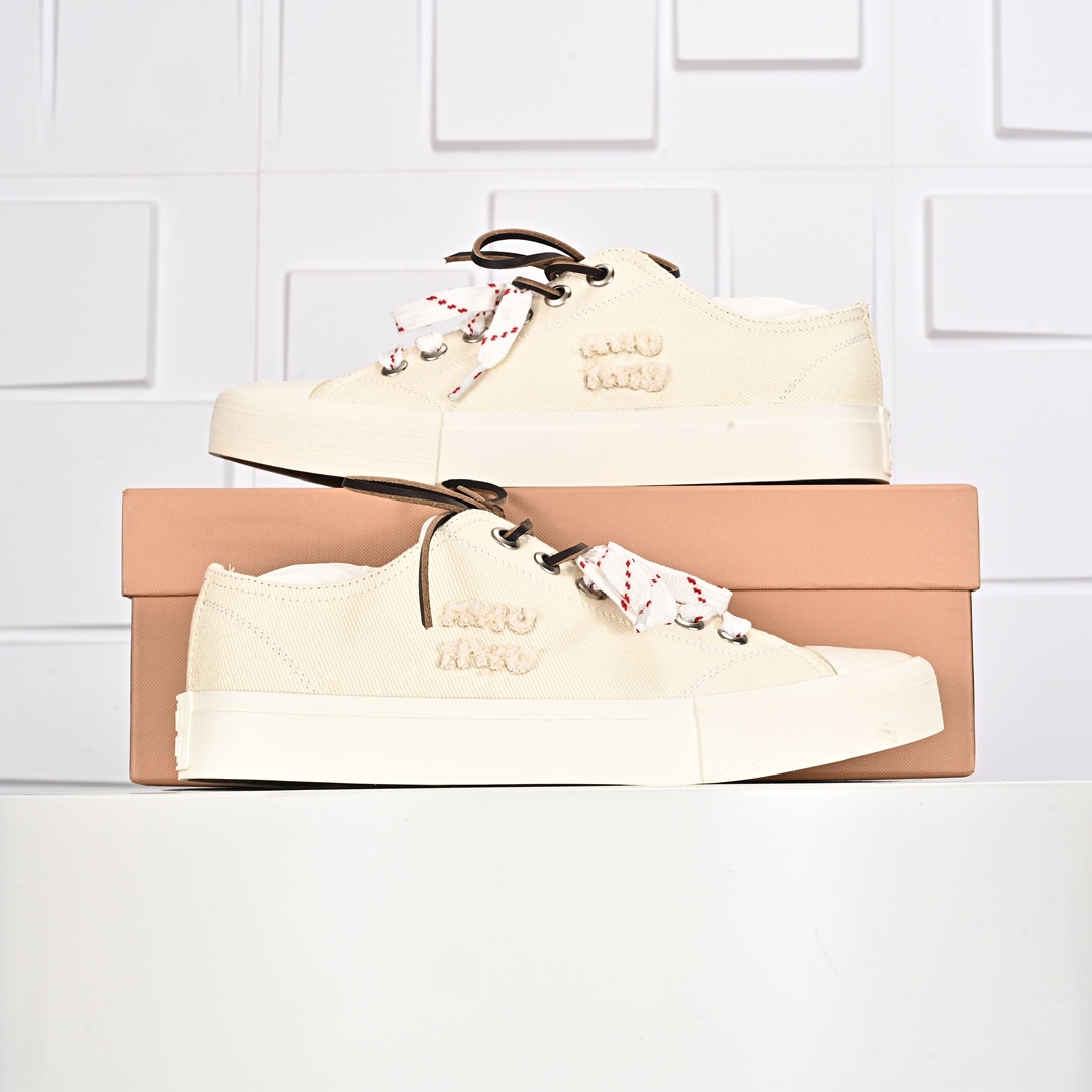 350 MiuMiu 缪缪 最新款 水洗 丹宁 牛仔布 帆布鞋 厚底 休闲 运动鞋
