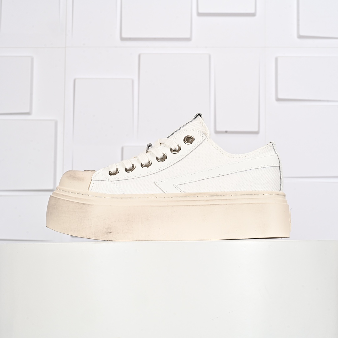 250 小红书穿搭爆款,国潮当红设计师品牌SMFK Garden Vintage Skate Low 花园系列低帮复古厚底十字花帆布休闲松糕做旧小脏板鞋