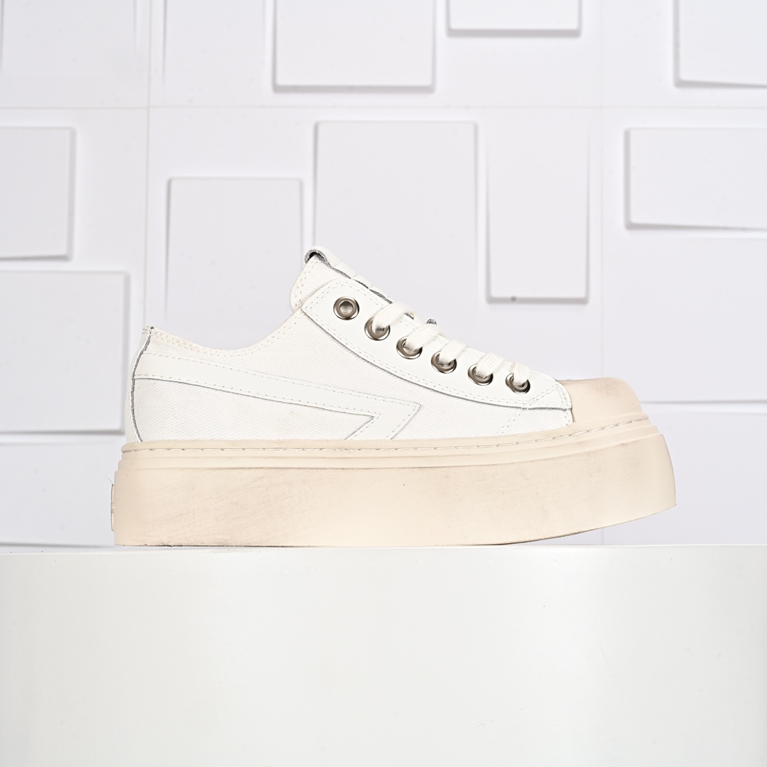 250 小红书穿搭爆款,国潮当红设计师品牌SMFK Garden Vintage Skate Low 花园系列低帮复古厚底十字花帆布休闲松糕做旧小脏板鞋