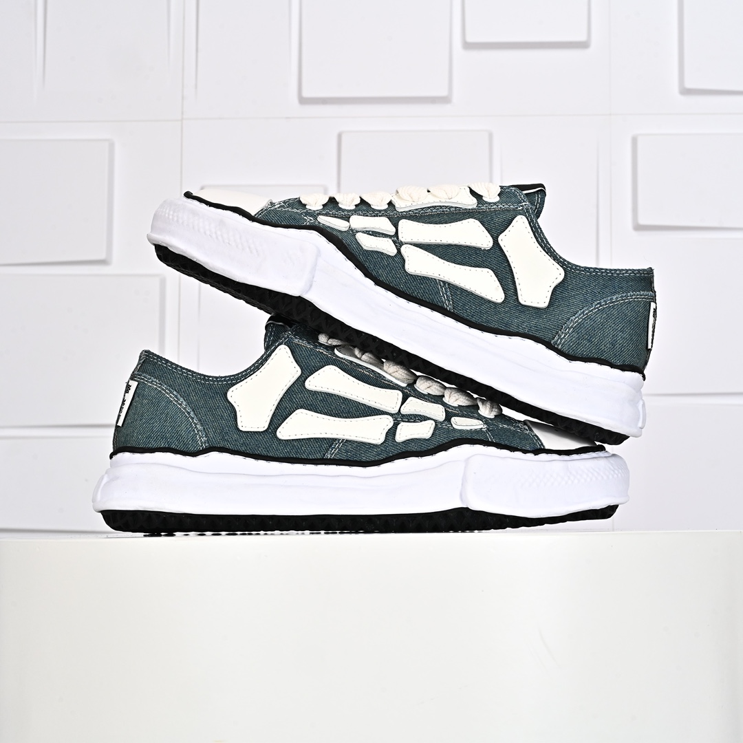 380 Maison Mihara Yasuhiro x MMY AMIRI Skel-Top Low 圆头系带 低帮 帆布鞋