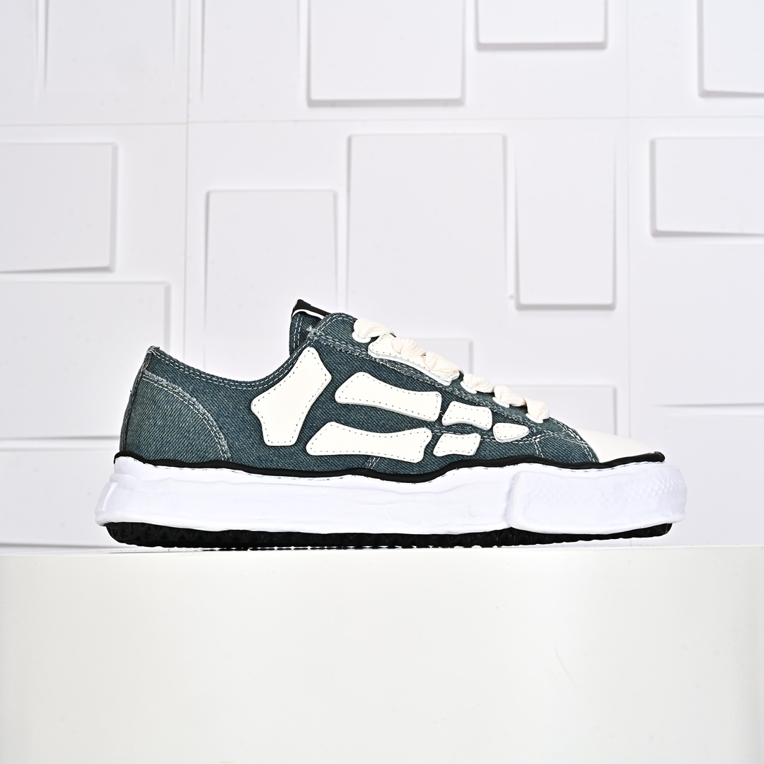 380 Maison Mihara Yasuhiro x MMY AMIRI Skel-Top Low 圆头系带 低帮 帆布鞋