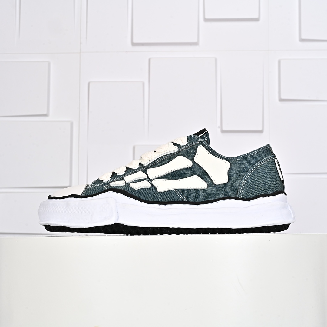 380 Maison Mihara Yasuhiro x MMY AMIRI Skel-Top Low 圆头系带 低帮 帆布鞋