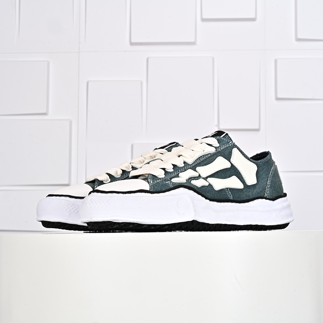 380 Maison Mihara Yasuhiro x MMY AMIRI Skel-Top Low 圆头系带 低帮 帆布鞋
