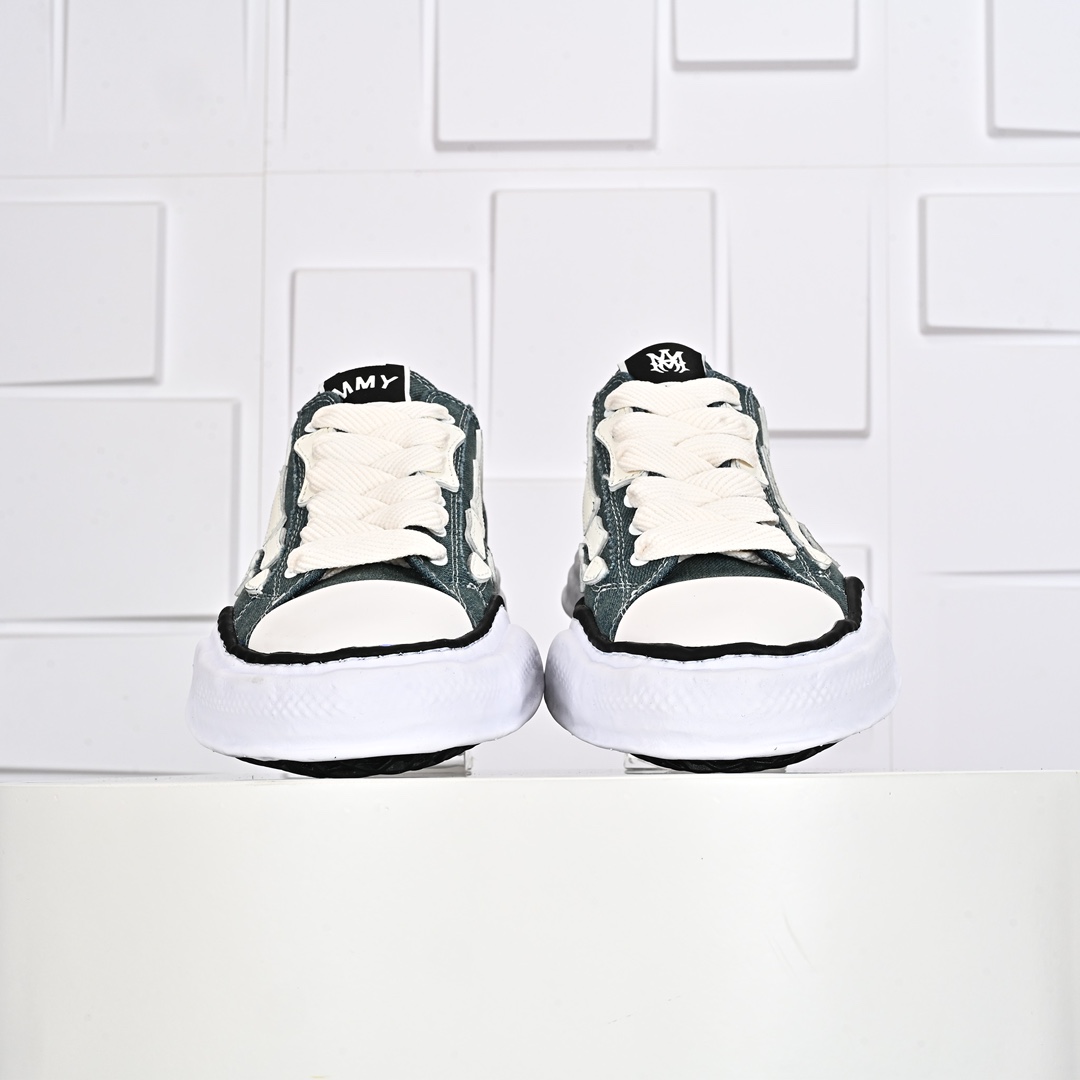 380 Maison Mihara Yasuhiro x MMY AMIRI Skel-Top Low 圆头系带 低帮 帆布鞋