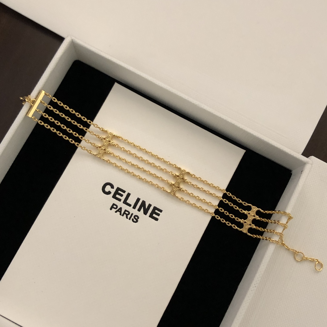 精工版本️Celine新款赛琳手链PRECLOUS新品简单时尚款式专柜一致黄铜材质电镀18k金火爆款出货