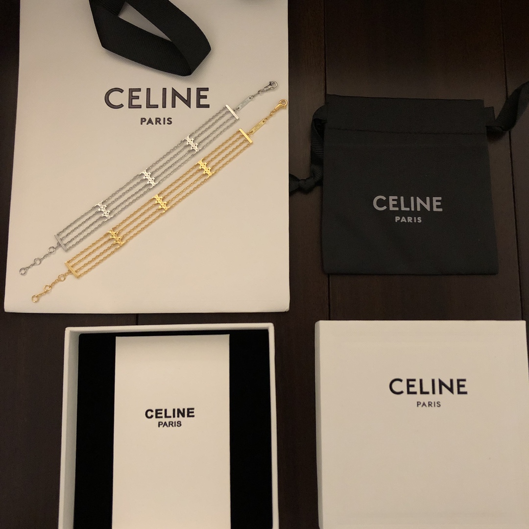 精工版本️Celine新款赛琳手链PRECLOUS新品简单时尚款式专柜一致黄铜材质电镀18k金火爆款出货