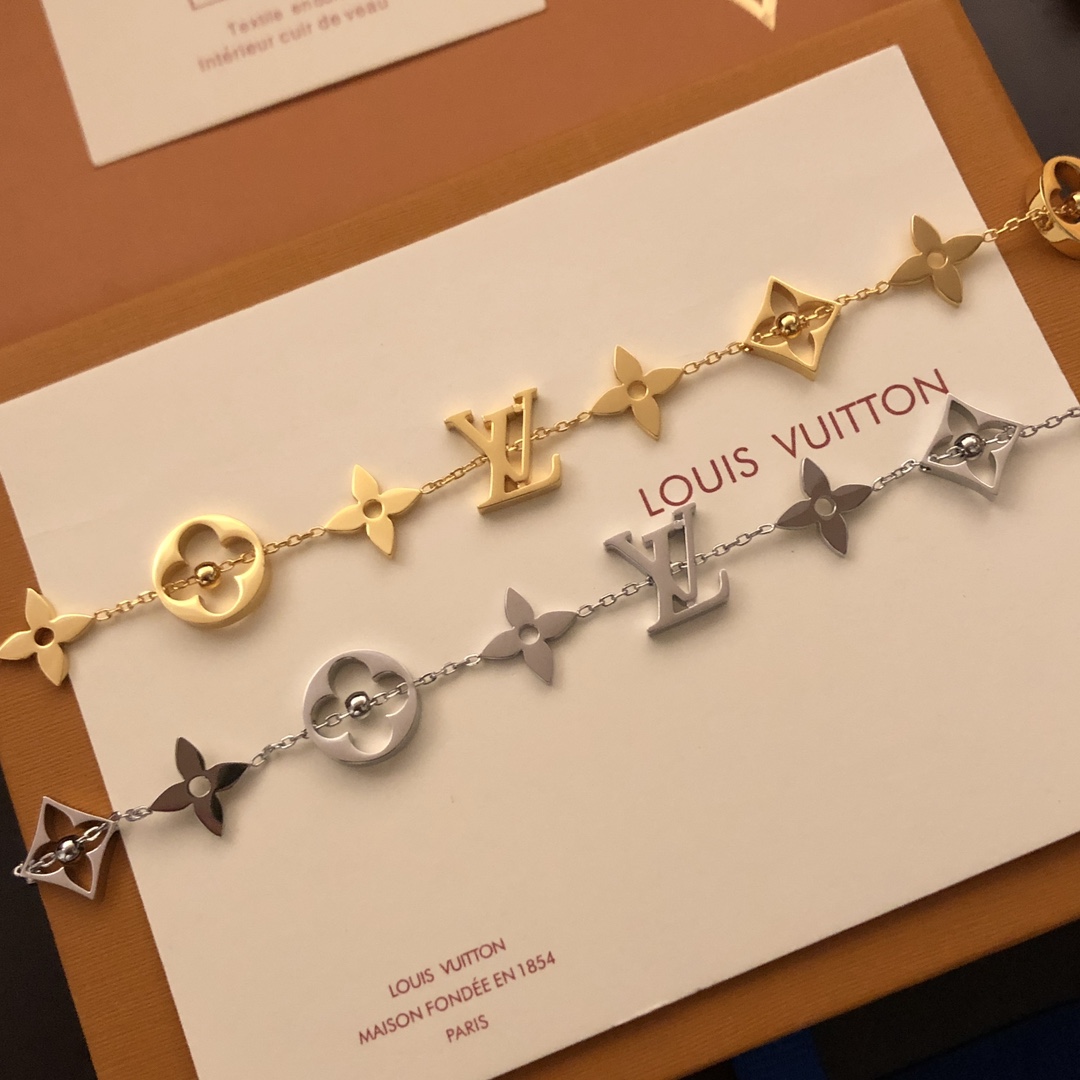 Louis Vuitton Bijoux Bracelet Or blanc Blanc Polissage