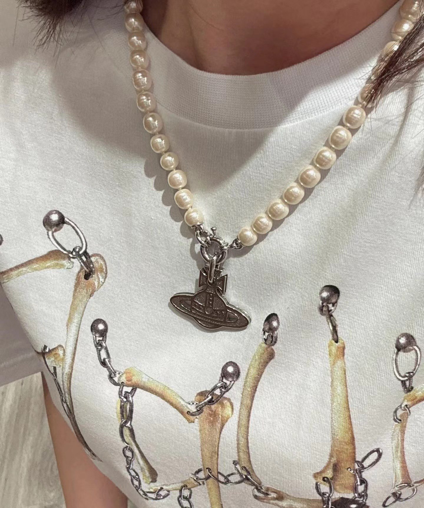 【VivienneWestwood】西太后项链😱宝宝，什么是快乐星球，来，这就是快乐星球！绝美珍珠小土星