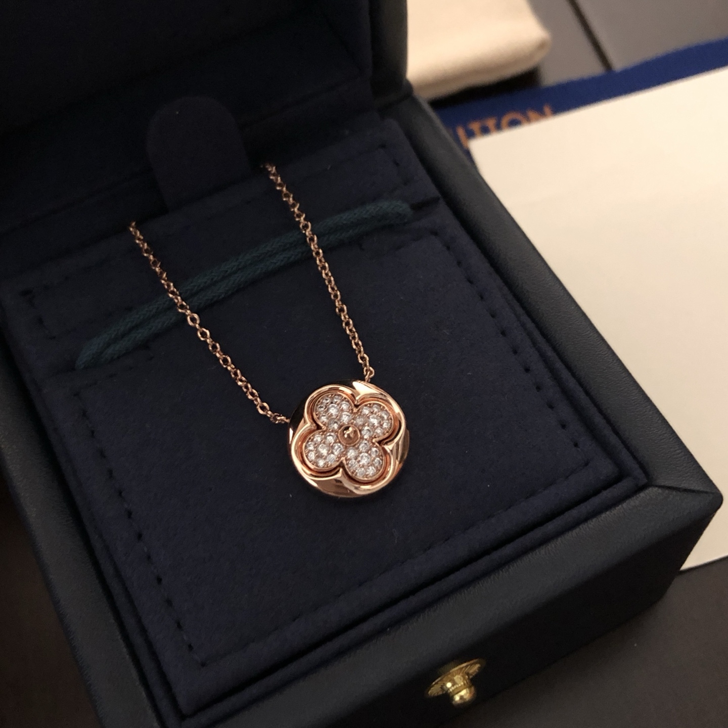 【精工版本】⭐️🔹Louis Vuitton 路易威登 LV满钻四叶草项链❤️电镀18k金工艺 专柜版本