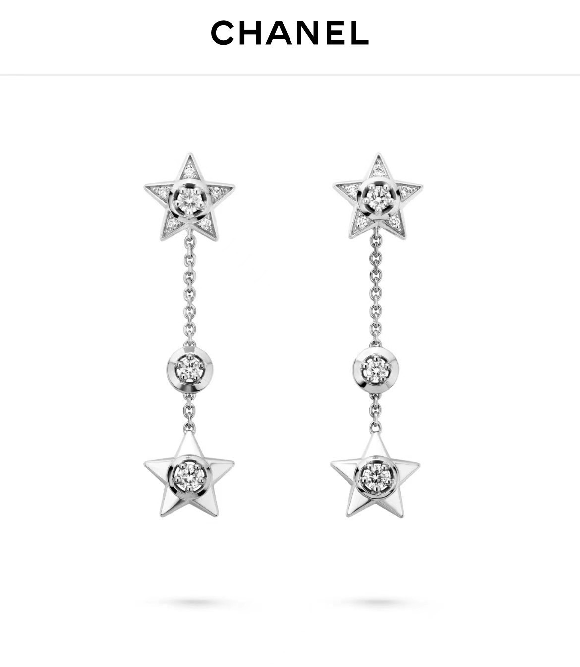 【Precision version】👄New Chanel five-pointed star earrings unique design concept super delicate one 😍electroplated pla…